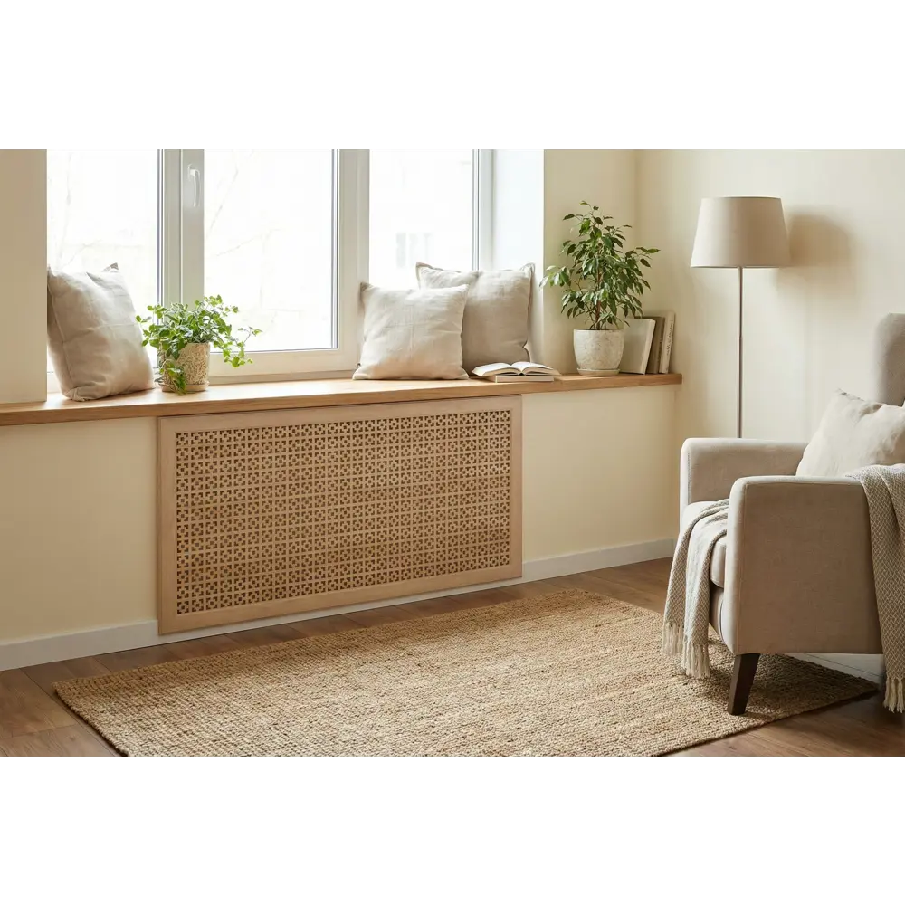 Экран радиатора Дамаско 120x60 см МДФ цвет дуб сонома Santreyd STLM-2091509 - Вид №1