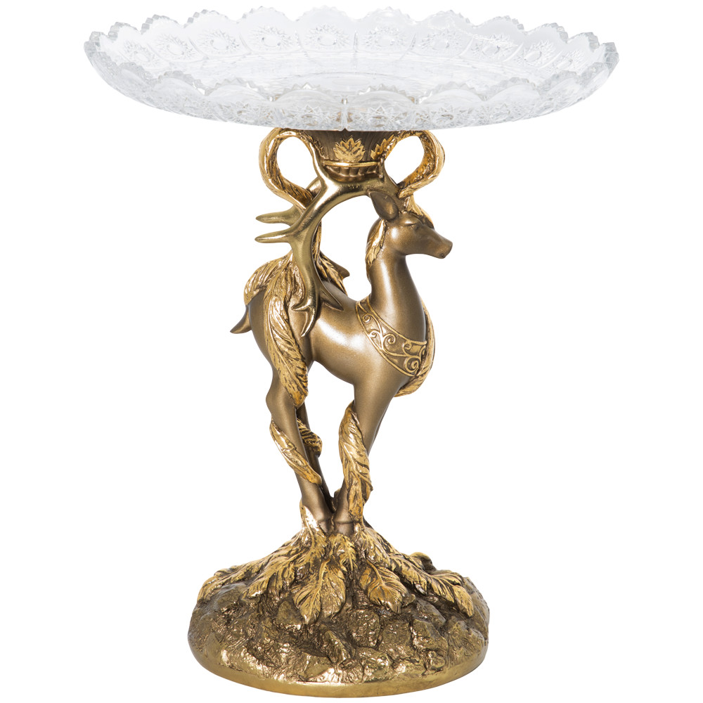 52091 Фруктовница-конфетница Лань Артемиды - 6 Бронза BOGACHO 4627179657215 - Вид №2