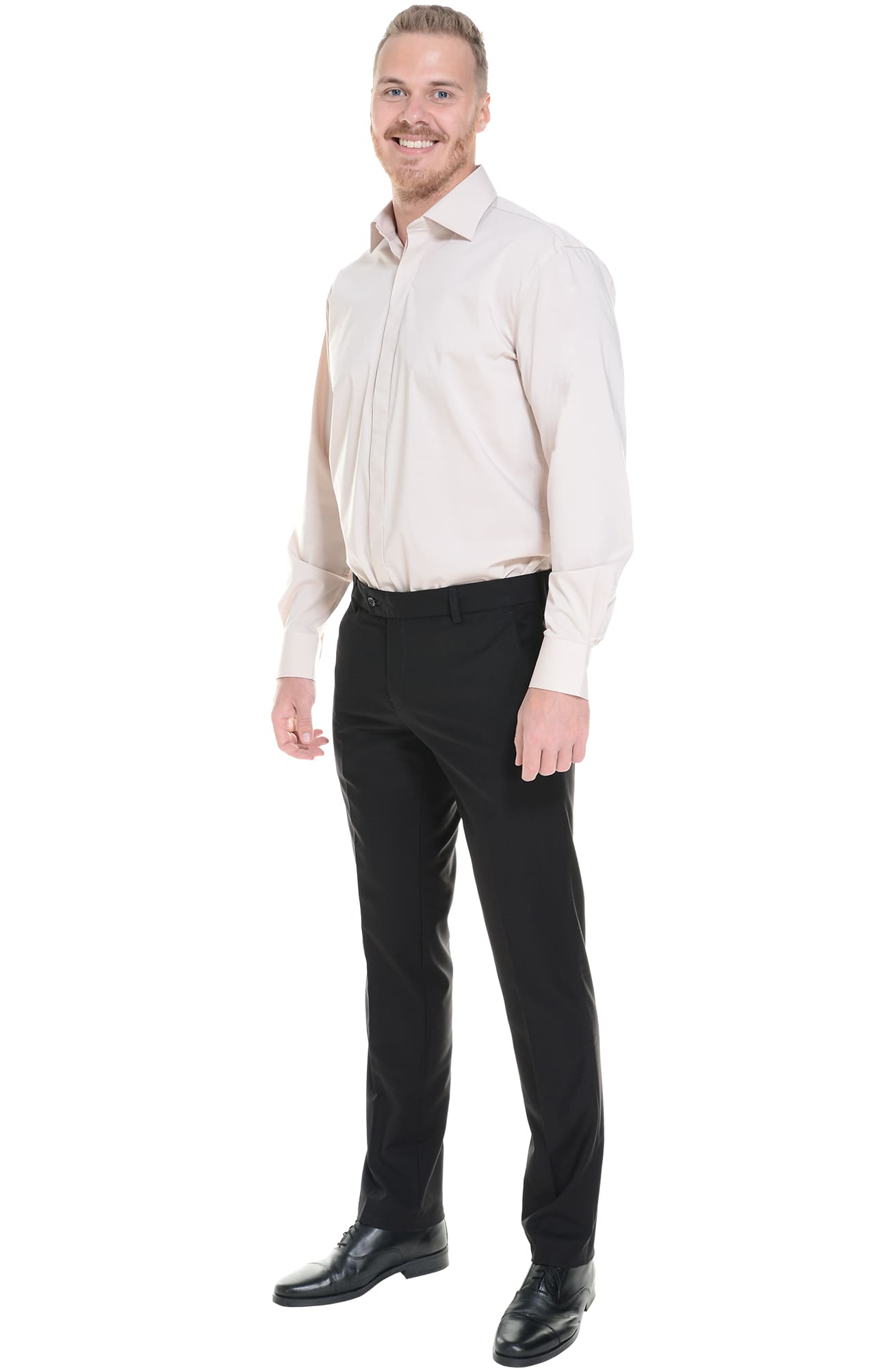 62436 Рубашка мужская  beige El-Risto  Корпоративная одежда  размер 39/170-176  - Вид №4