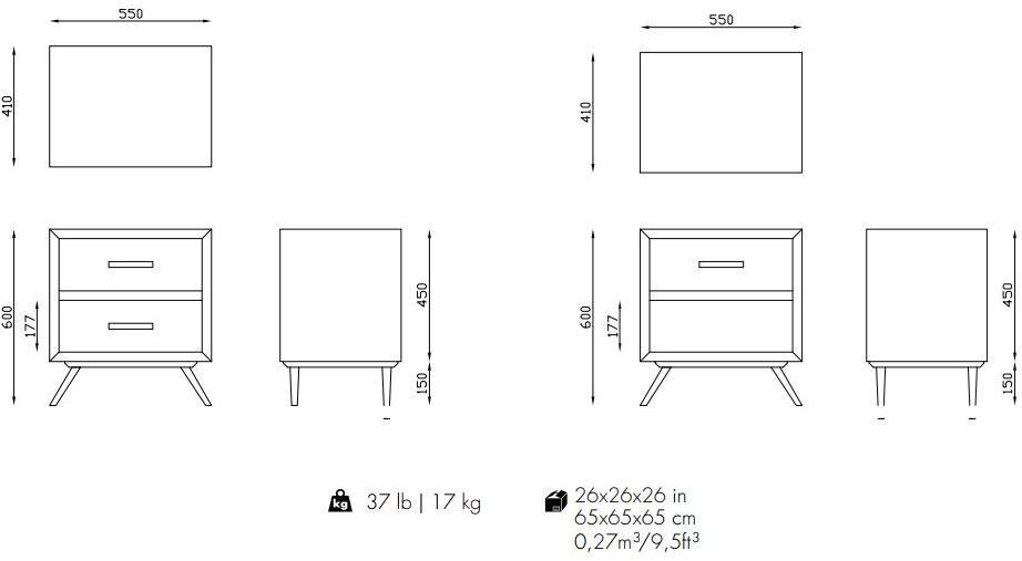 Mambo Unlimited Ideas Прямоугольная тумбочка из дерева с ящиками Space sun-id-1482188 - Вид №1