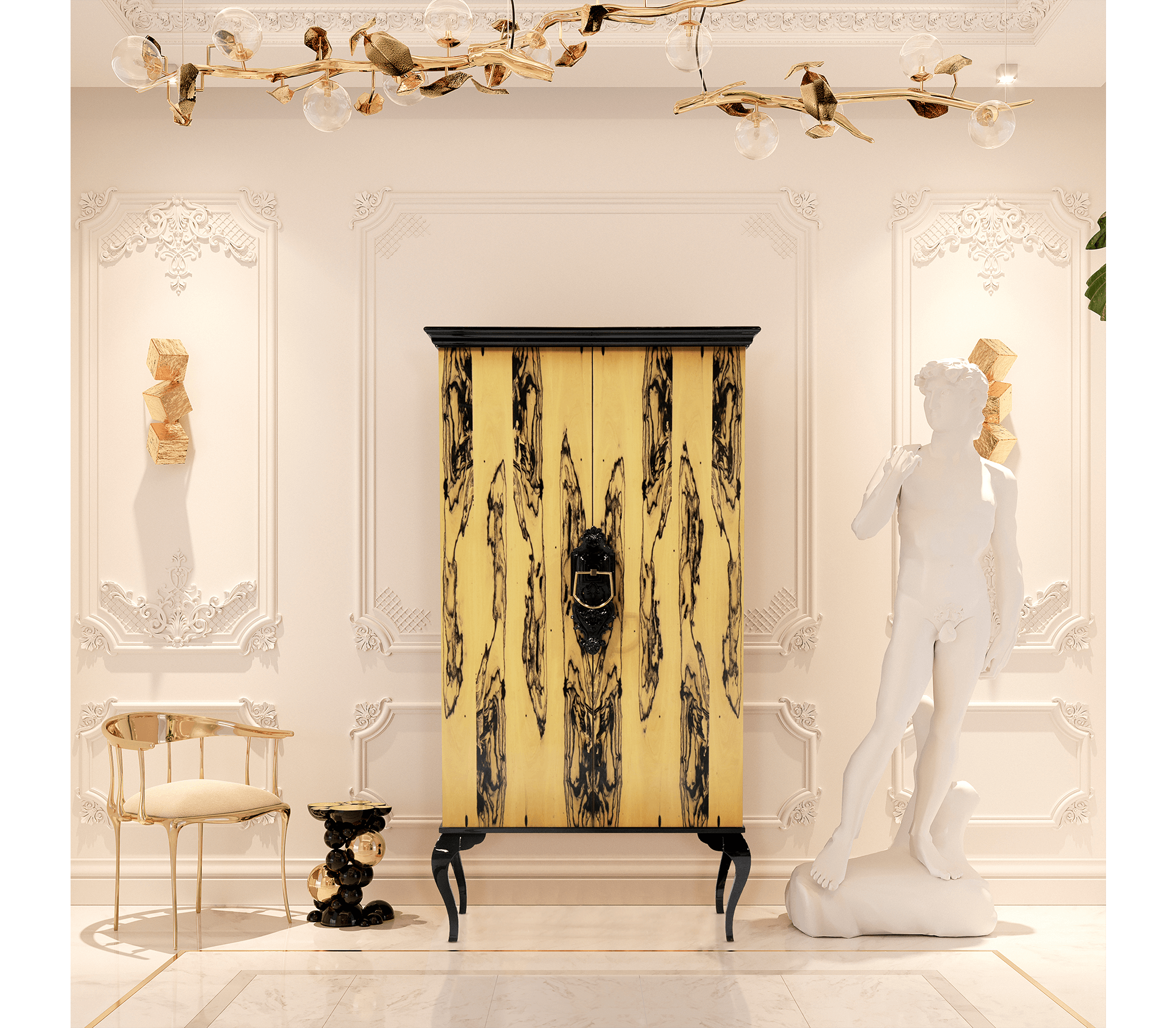 0-208 Королевский кабинет Гуггенхайма из черного дерева Boca Do Lobo  - Вид №8