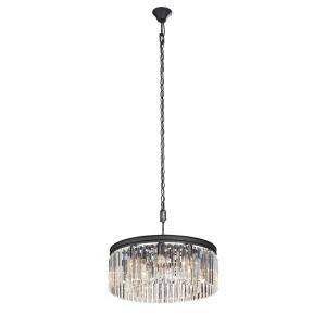 Люстра подвесная черная Vitaluce V5180-1/9 VITALUCE ДИЗАЙНЕРСКИЕ 00-3888444 Прозрачный;черный