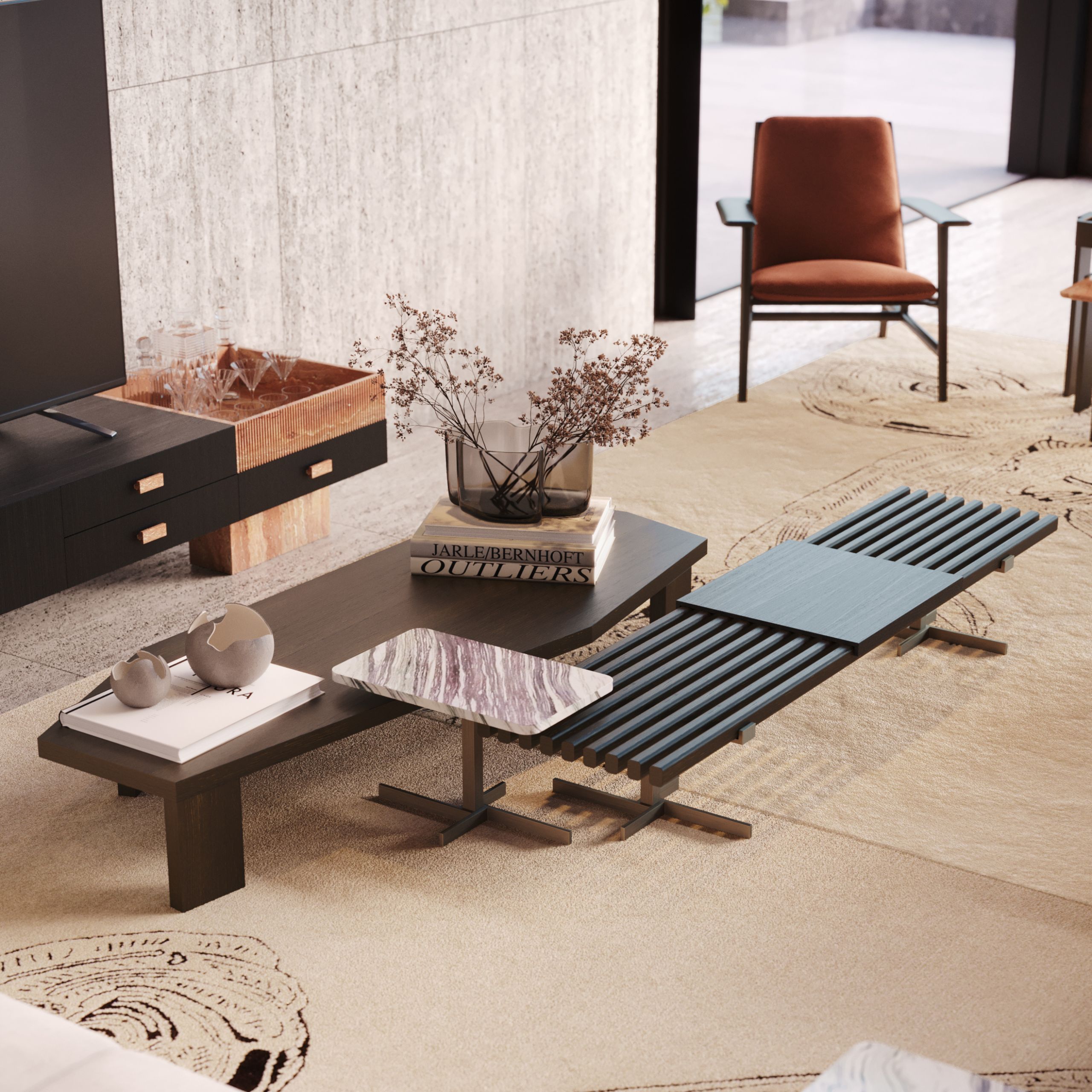 Деревянный журнальный столик Stylish Club Escarpa ARCH-00001482 - Вид №1