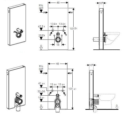 Санитарный модуль из закаленного стекла для унитаза Geberit ARCH-00044943 - Вид №6