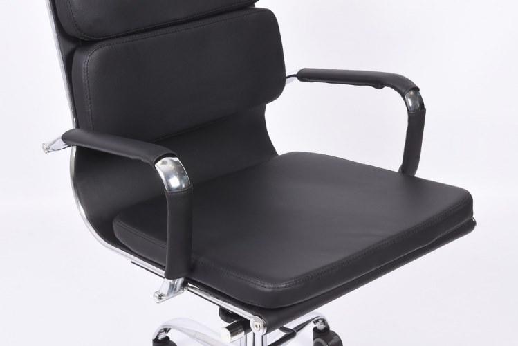 Arrediorg.it® Офисное кресло из экокожи с подголовником  908a black  - Вид №1