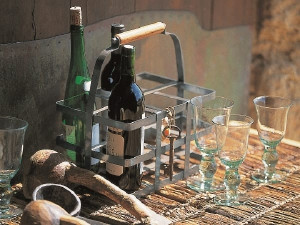 Оловянная настольная винная стойка