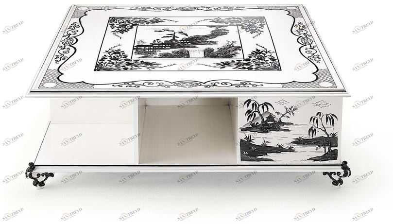 OAK Квадратный лакированный деревянный журнальный столик Galleria sun-id-1387421