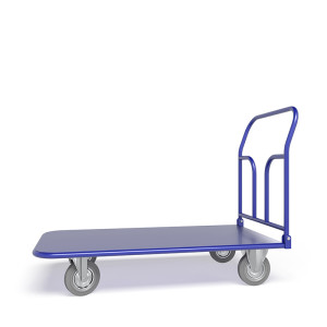 Платформенная тележка ТПСР 5 М (г/п 500 кг, 1200x700 мм, колеса серая резина 200 мм, складная ручка)