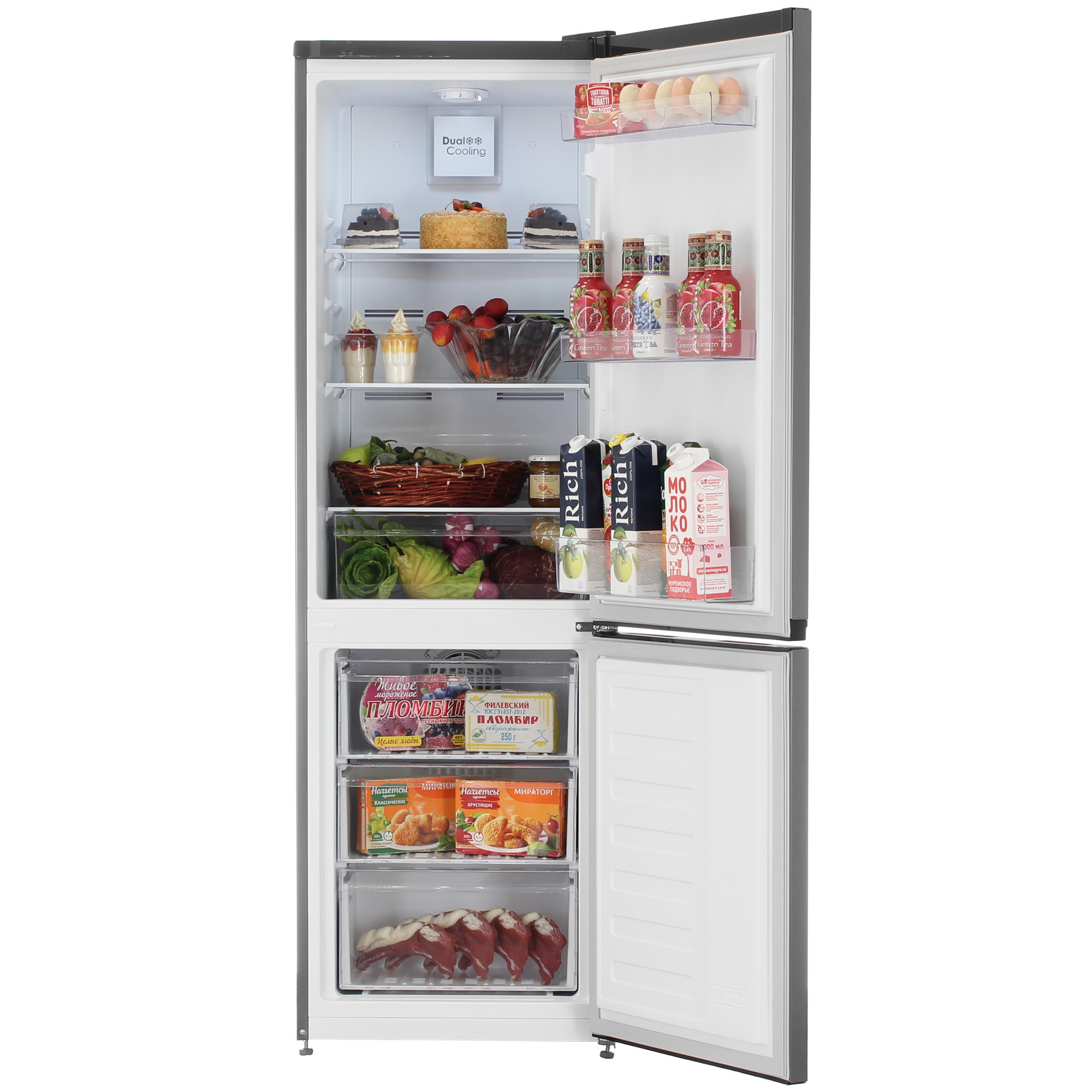 9261644 Холодильник с морозильником   BEKO B1RCNK272G серый STDN-0135587 - Вид №5