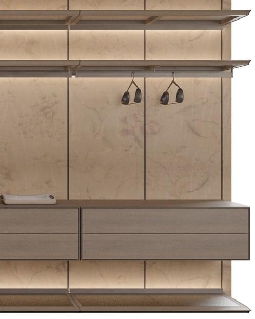 Giorgetti Модульная гардеробная из ясеня со встроенной подсветкой sun-id-1430233 - Вид №2