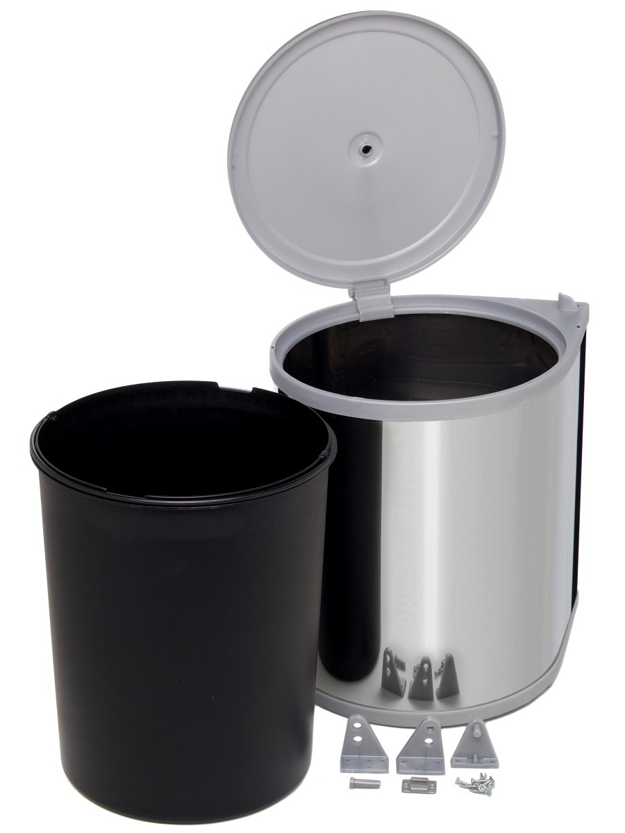 Ведро для мусора на дверцу шкафа Kappa 350/13 Metallic Grey NAVAKO 10008 - Вид №1