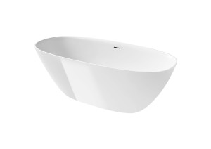 A248470000 Овальная ванна STONEX® со сливом Click-Clack и сифоном ROCA Ariane