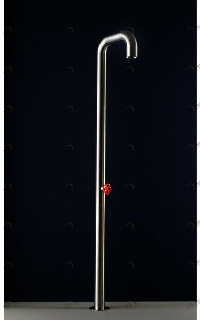 Boffi Напольная душевая стойка из матовой стали Pipe sun-id-1503040