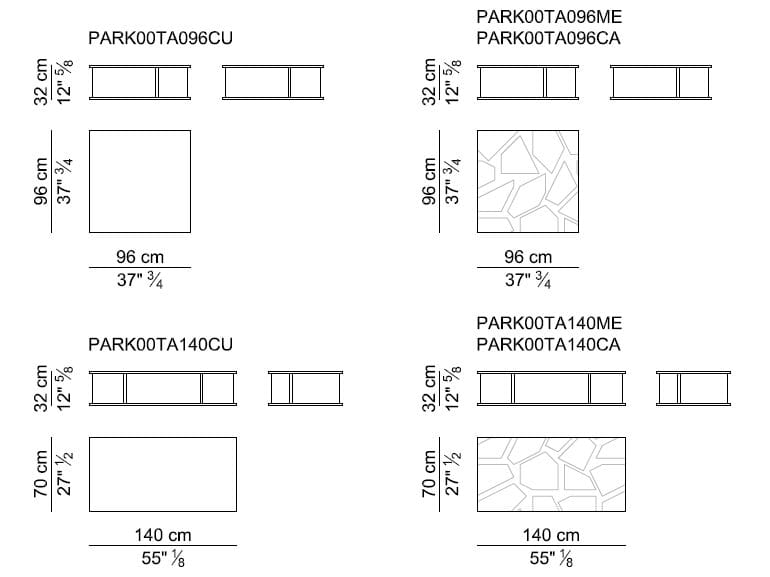 Квадратный мраморный журнальный столик с отсеком для хранения i 4 Mariani PARK ARCH-00028075 - Вид №7