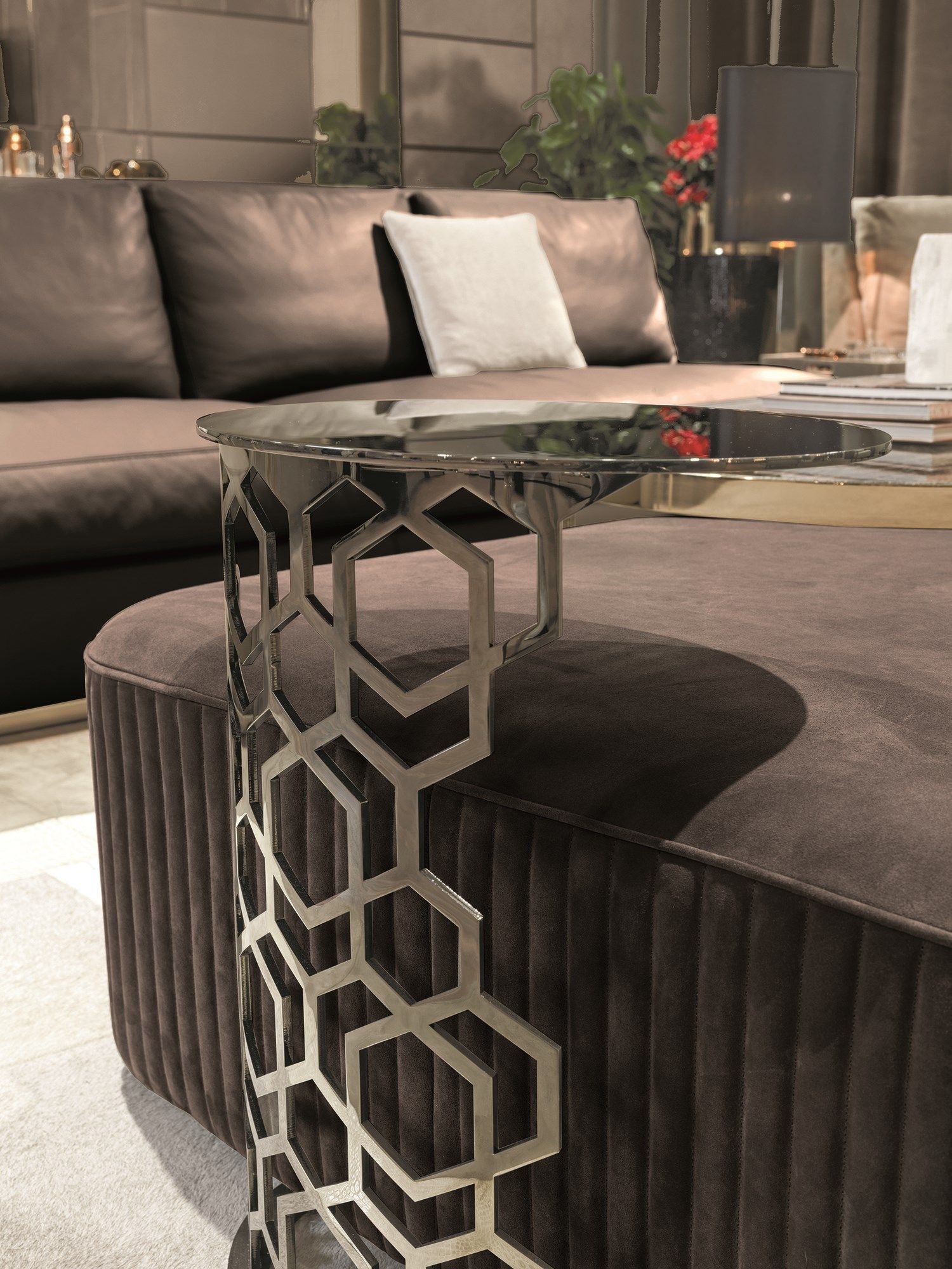 Кожаный квадратный пуф Longhi Loveluxe ARCH-00056094 - Вид №4