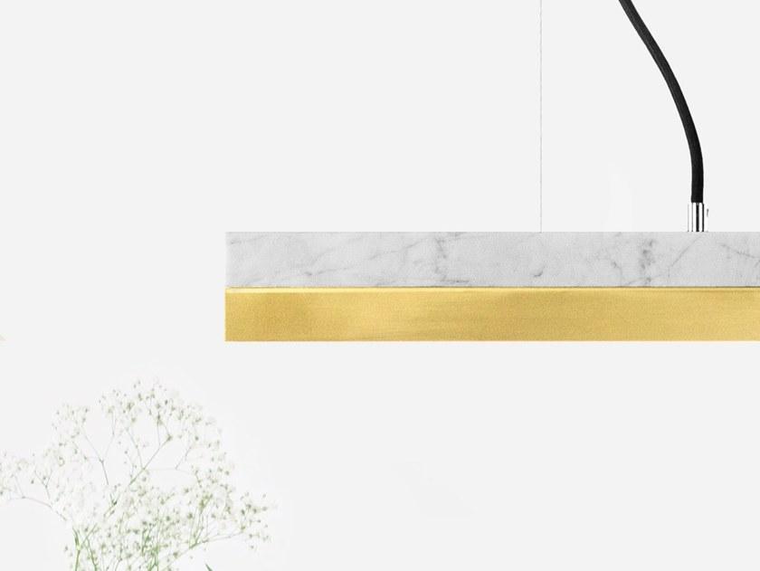 GANTlights Светодиодный подвесной светильник из каррарского мрамора и латуни C sun-id-1489120 - Вид №1