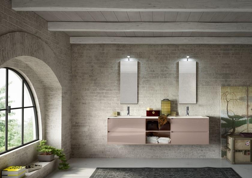 Gruppo Geromin Двойная подвесная тумба под умывальник с ящиками Change sun-id-1352602 - Вид №1