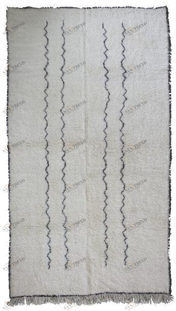 AFOLKI Прямоугольный шерстяной коврик с длинным ворсом Beni ourain Taa1268be