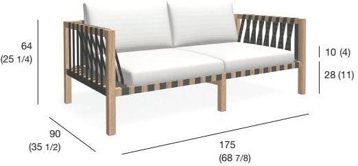 RODA 2-местный садовый диван Mistral sun-id-1403033 - Вид №3