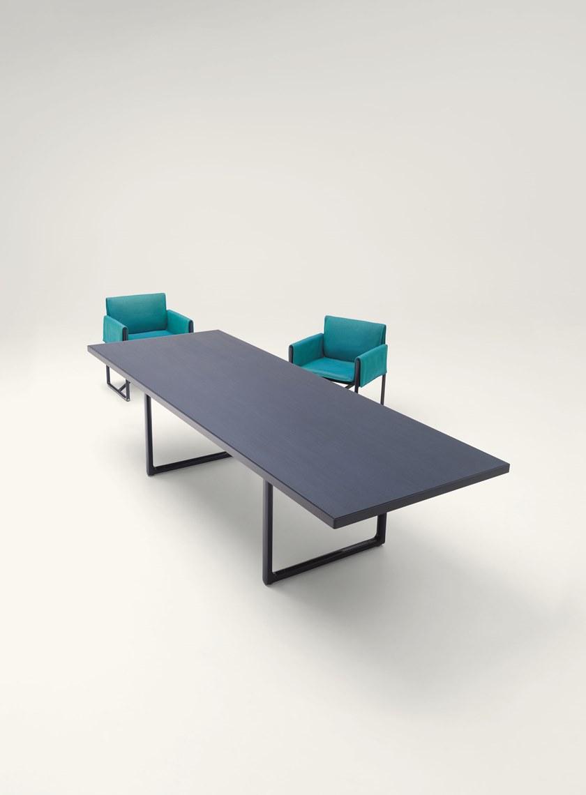 Paola Lenti Прямоугольный обеденный стол из алюминия и дерева Portofino sun-id-1479078 - Вид №1