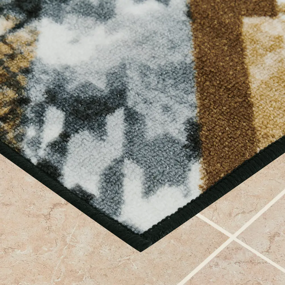 Коврик декоративный нейлон Кристалл 80x200 см цвет коричневый CTIM STLM-2205965 - Вид №2