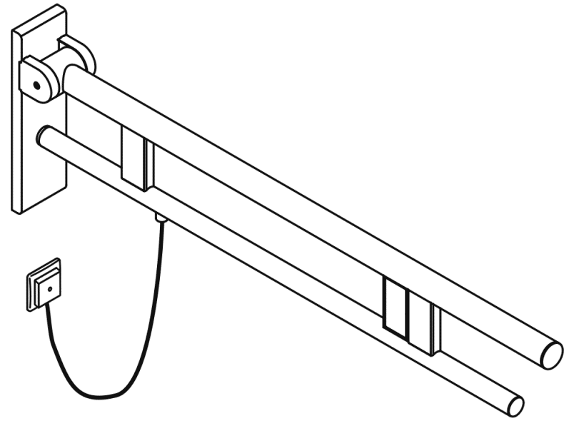900.50.21340 Опорная рейка Duo, исполнение b HEWI Stützen  - Вид №2