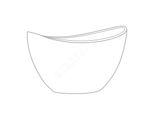 41.3321-05-054-WH-20/37 Кашпо  Effectory - серия Gloss - Ваза-Лодка малая - Белый глянцевый лак Цветочная коллекция