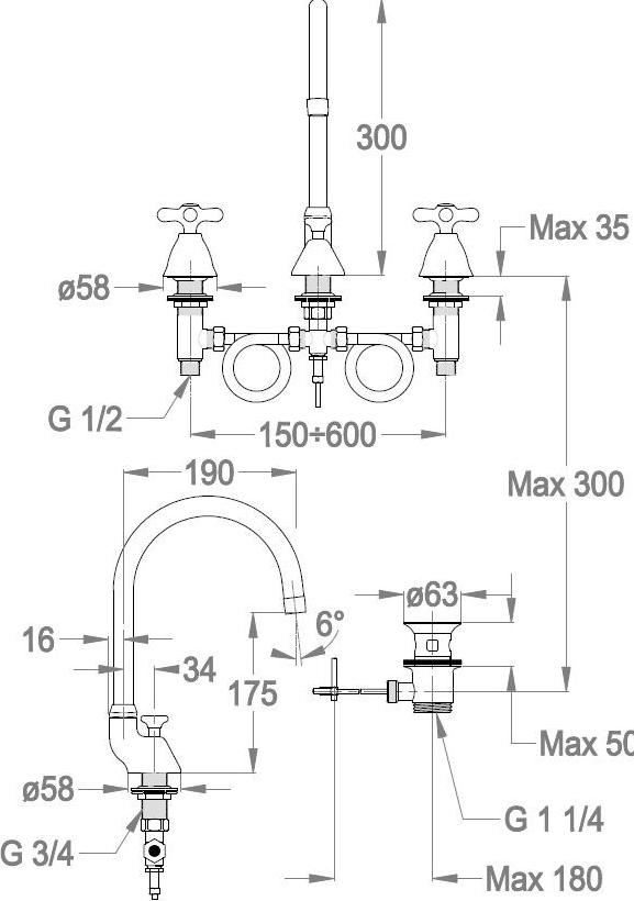 Fir Italia Смеситель для раковины из хромированной латуни Alison 33 3312345 - Вид №1