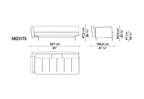 Секционный диван из ткани B&B Italia SAKé ARCH-00142615 - Вид №25