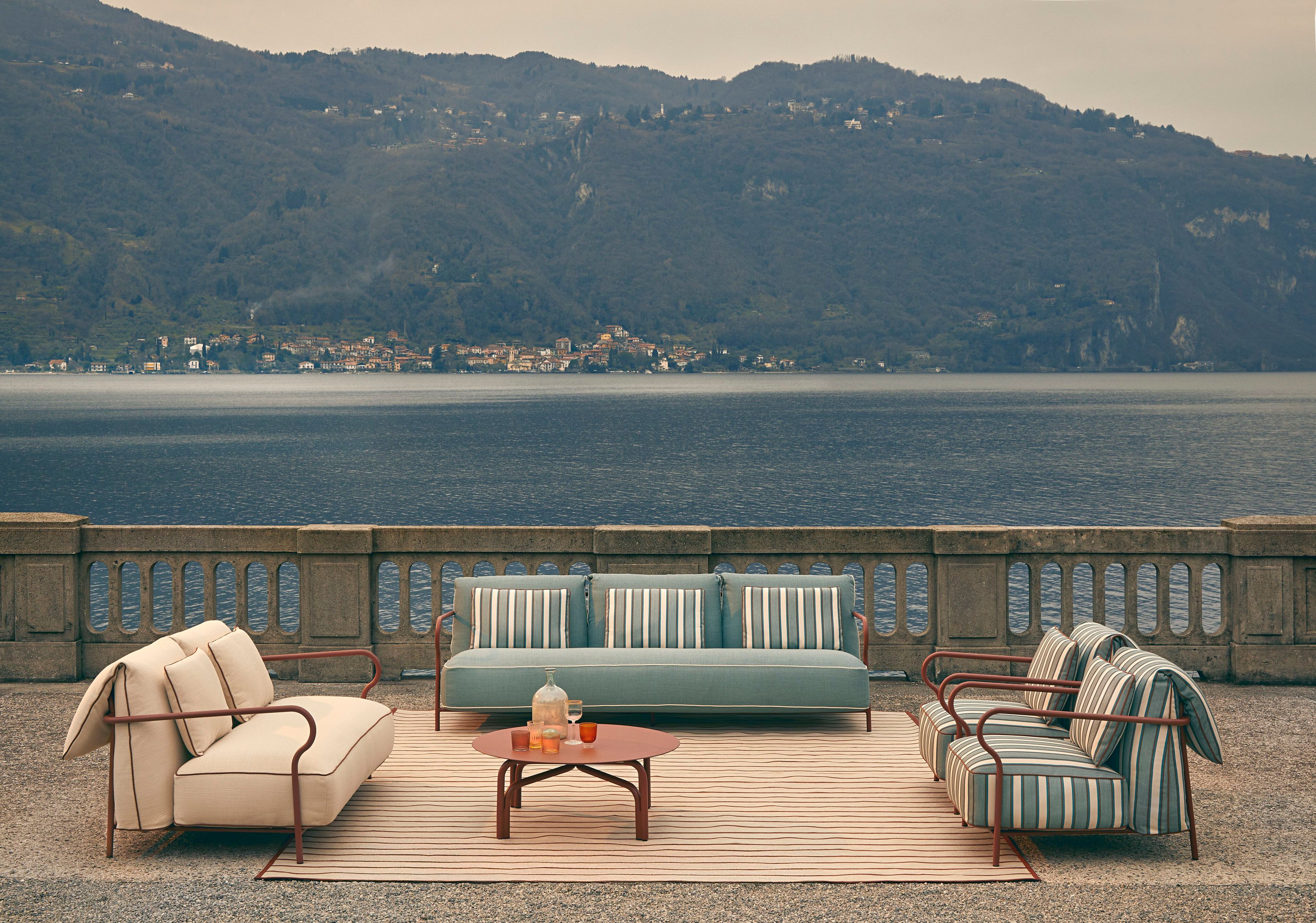 Алюминиевый низкий круглый садовый столик Unopiù Salò ARCH-00027939 - Вид №4