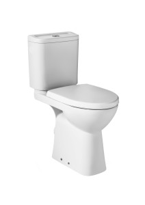 AZ42211000 Унитаз в сборе с горизонтальным выпуском для людей с ограниченной подвижностью (включает чашу, бачок с нижним кормлением и мягкую крышку) ROCA Access
