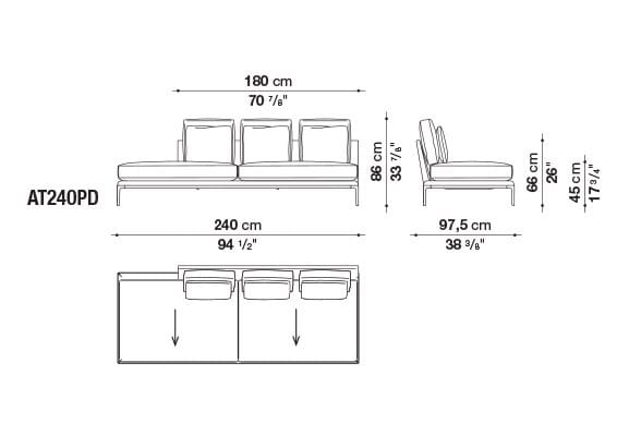Кожаный диван B&B Italia Атолл ARCH-00112726 - Вид №55
