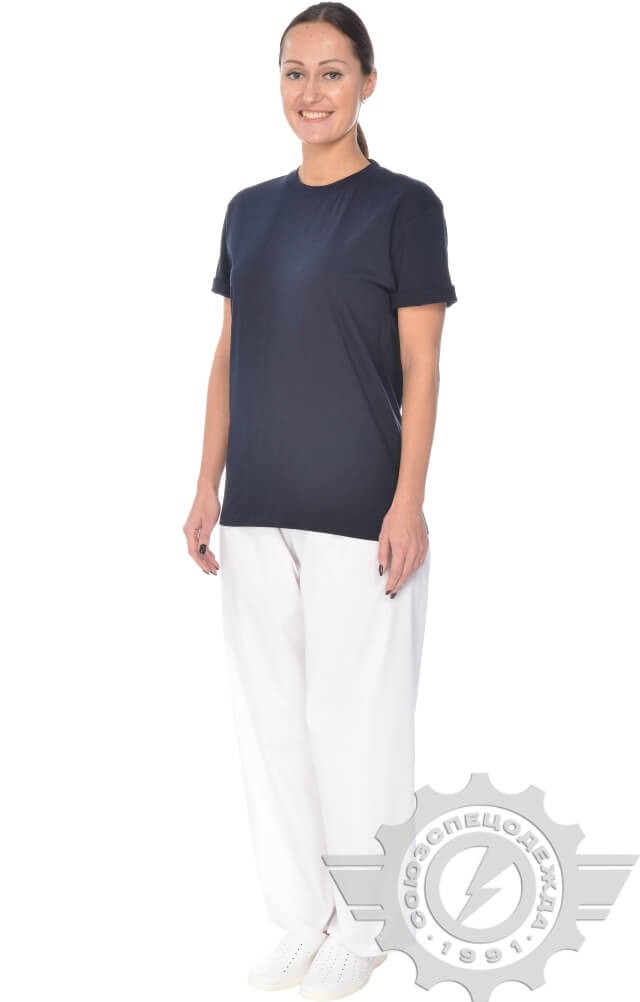 4958256 Футболка темно-синяя  Одежда для официантов  размер 2XL (52-54) Спецодежда  - Вид №10