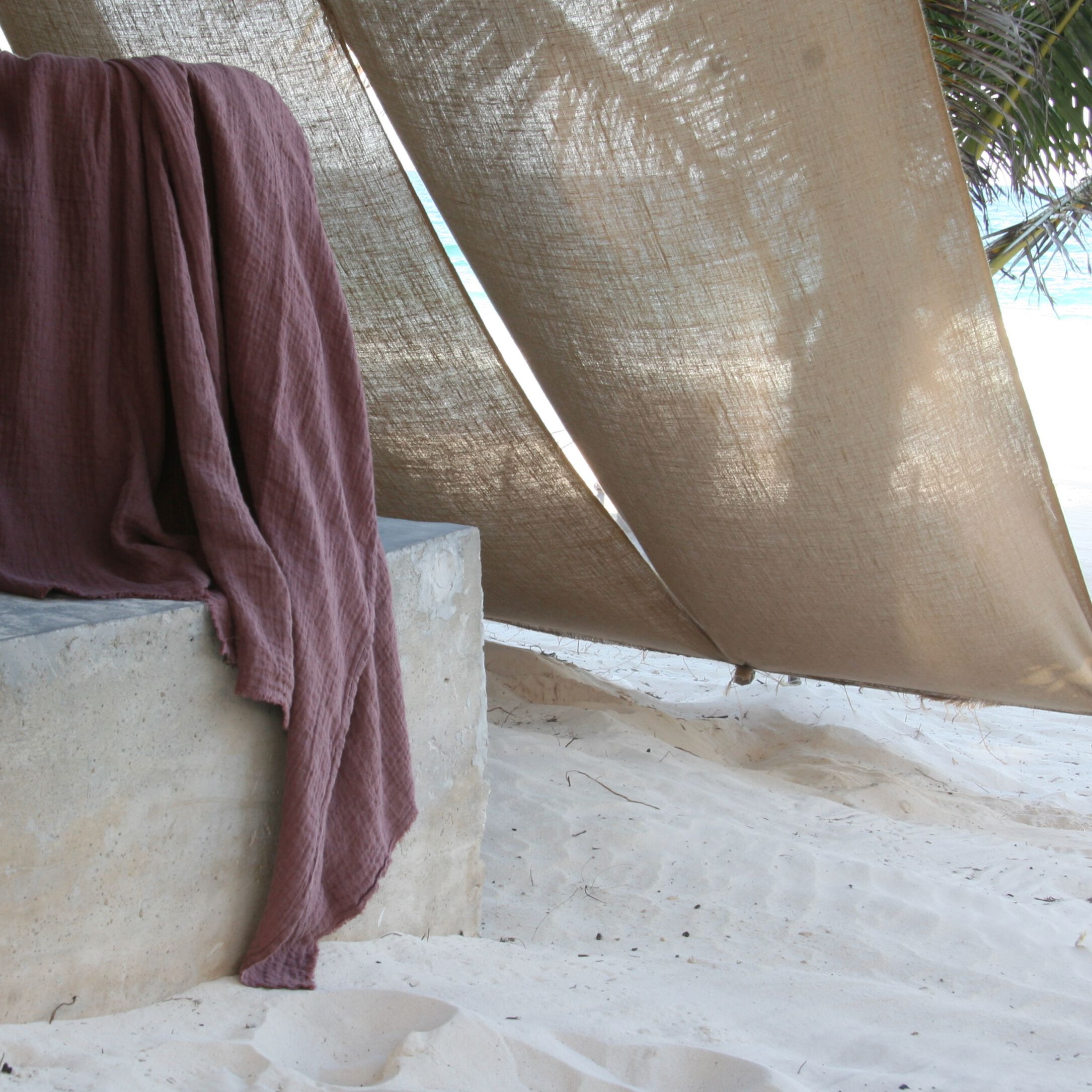 Льняной плед Once Milano Однотонный лен ARCH-00027665 - Вид №1