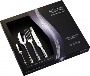 10589998 Arthur Price Набор столовых приборов Arthur Price "Харли" на 6 персон 24 предмета, п/к Сталь нержавеющая