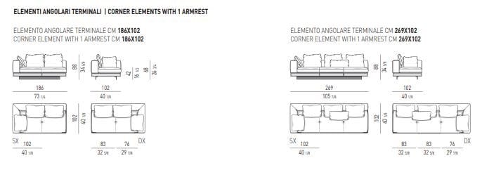 Ткань диван Minotti Коннери ARCH-00140023 - Вид №26