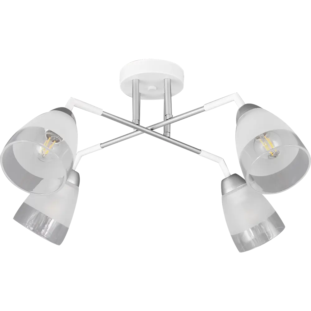 Люстра потолочная Jlight Fobo 3141/4C цвет белый/серебро 84315599 STLM-2014445 