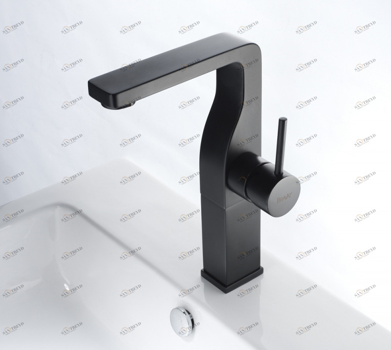 Смеситель для умывальника высокий (Black) ARC F16061K-A2-ENG bravat