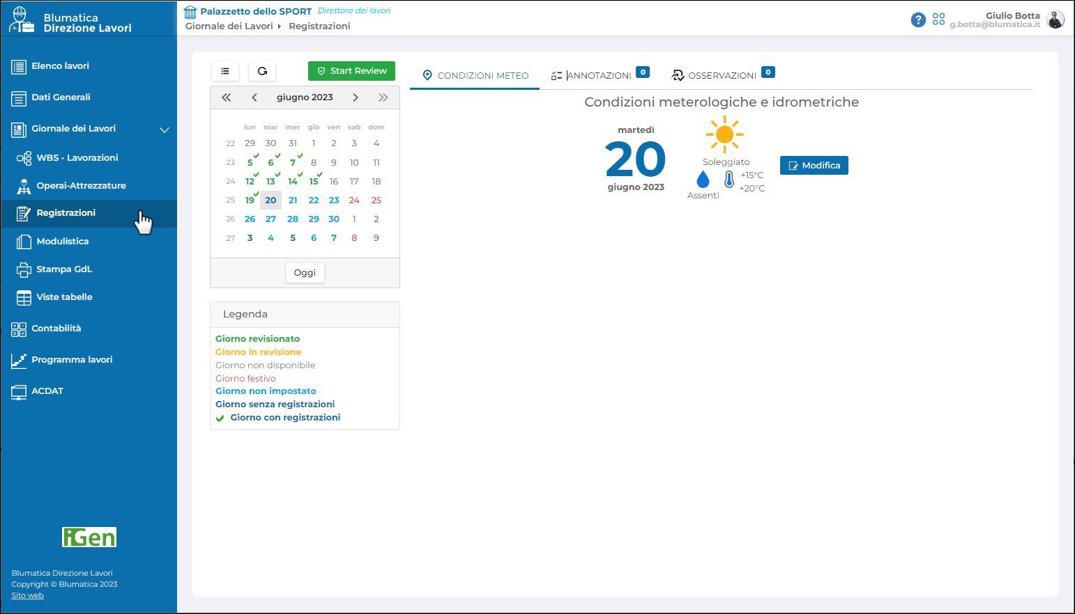 Облачное программное обеспечение для составления журнала вакансий Blumatica Blumatica Giornale Lavori ARCH-00121942 - Вид №4
