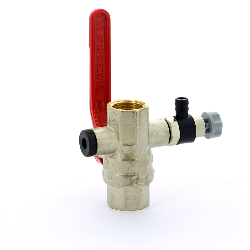 Кран шаровой ВВ с заглушкой и дренажным вентилем EVOLUTION рычаг F.I.V. 1/2" FIV 6022R004 - Вид №3