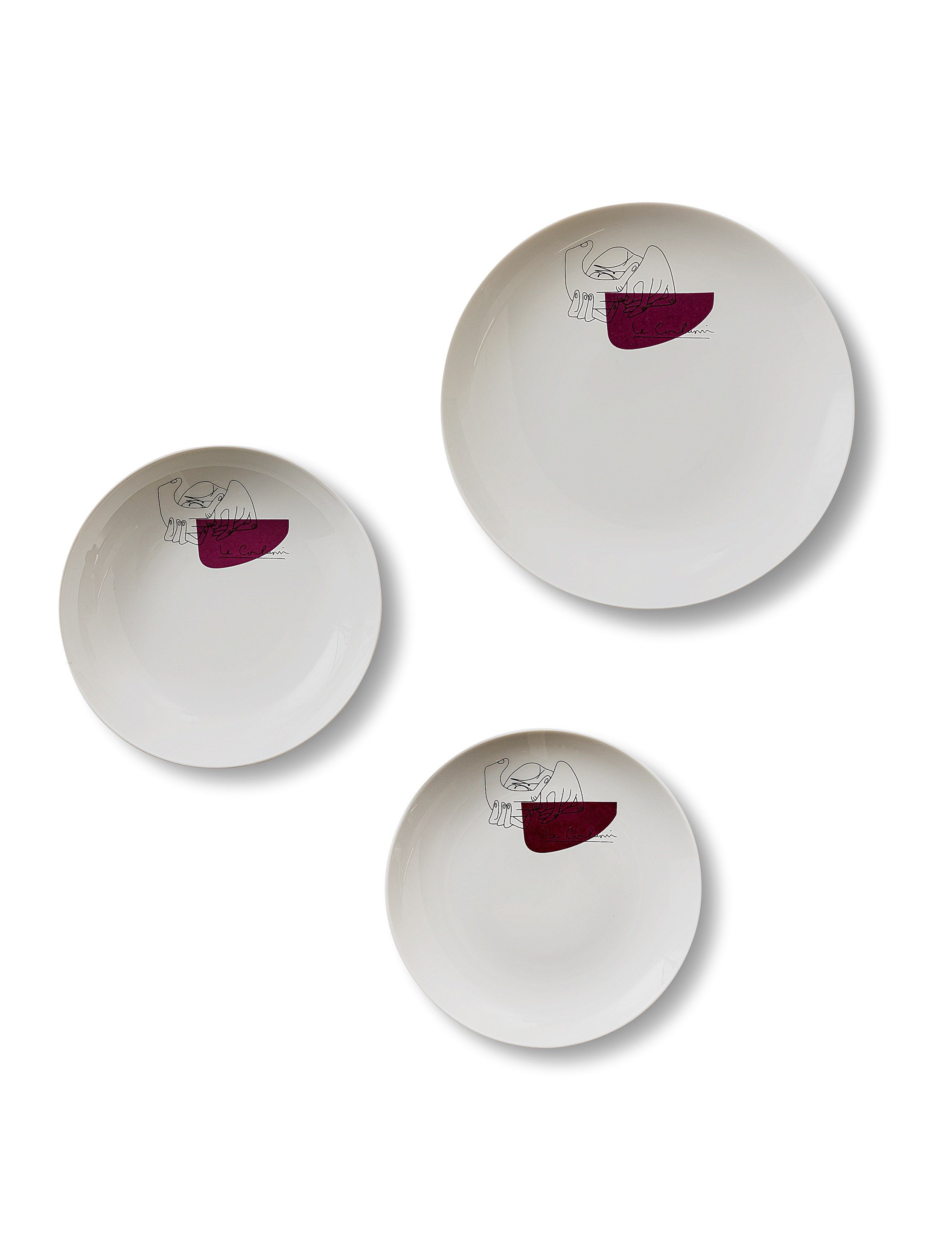 Набор из 2 фарфоровых тарелок CASSINA Gnr Service Prunier ARCH-00110292 - Вид №1