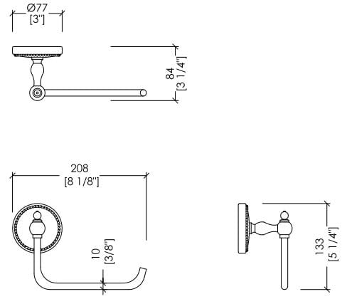 Латунный держатель рулона Devon&Devon Дороти ARCH-00079637 - Вид №2