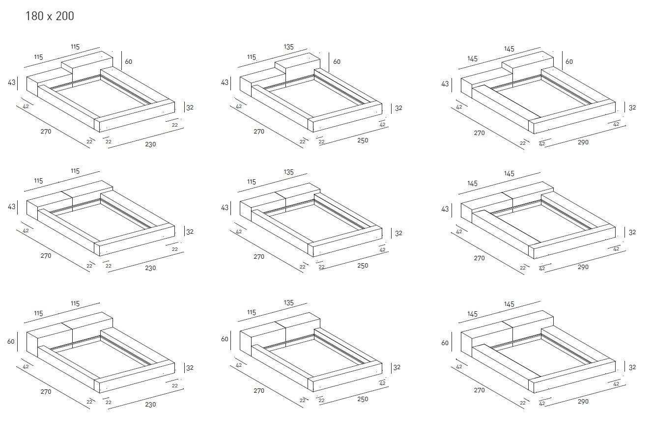 Двуспальная кровать с мягким изголовьем Living Divani Extra Wall ARCH-00035794 - Вид №10