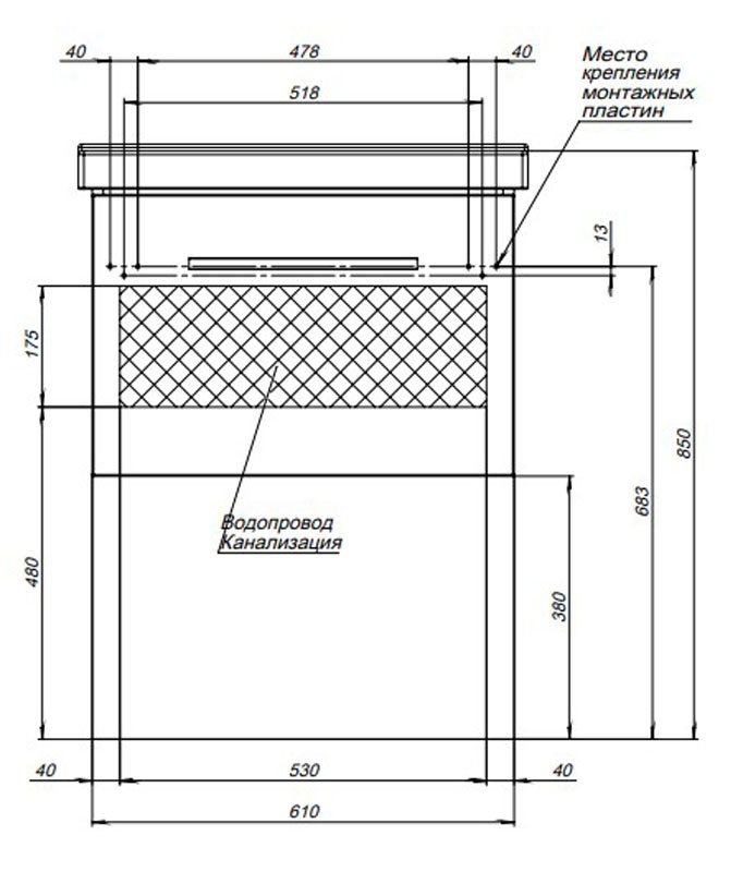 77.0201W Тумба под раковину Dreja Big Inn - Вид №2