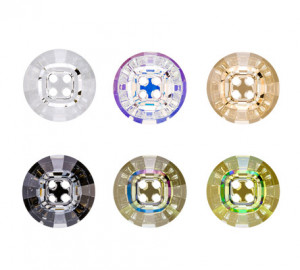 3018 ММ14 Пуговица Crystal 22 14 мм белый (crystal 001) Сваровски