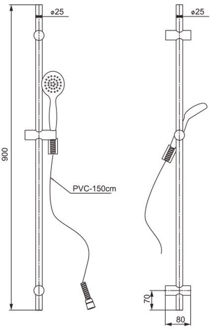 Paini Torino TRCR121 душевой гарнитур - Вид №2