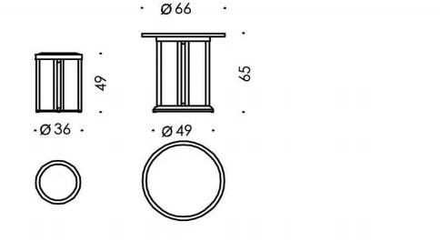 Wittmann Круглый деревянный журнальный столик Fledermaus sun-id-1404471 - Вид №1