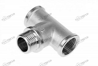 Тройник ВНВ 1/2" никель STOUT SFT0065121212