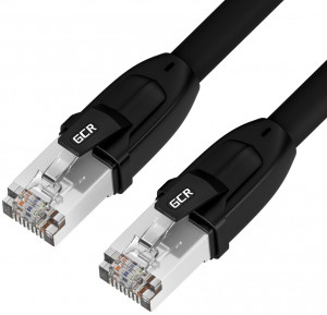 GCR-52355 Gcr патч-корд prof кат.8 ethernet 50.0m f/ftp, rj45, cu, 26 awg, литой, прямой, черный, экранированные коннекторы, Greenconnect