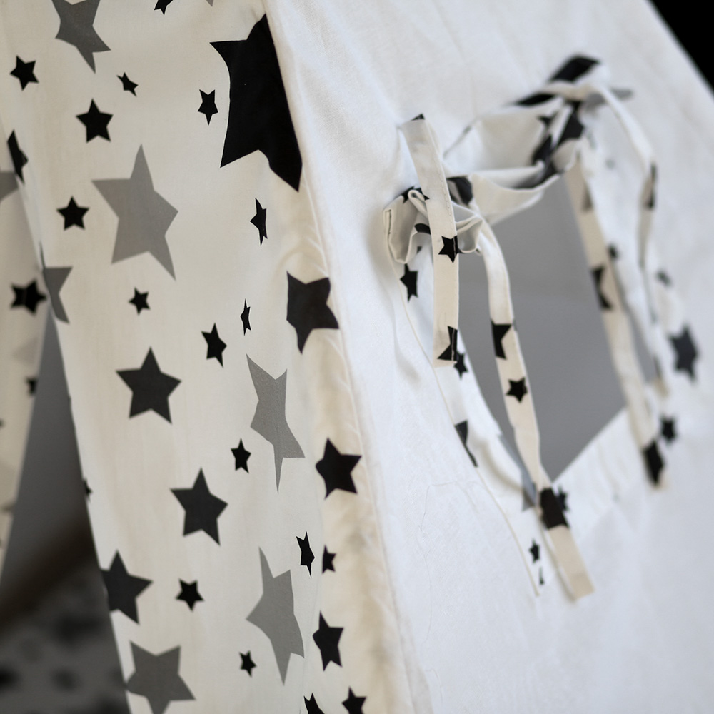 Вигвам Black Stars с окном,карманом и флажками VAMVIGVAM BLACK STARS 281904 Белый;черный Santreyd  - Вид №5